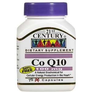  21st Century Vitamins CoQ10 100 mg Caps, 75 ct (Pack of 2 