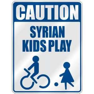   CAUTION SYRIAN KIDS PLAY  PARKING SIGN SYRIA