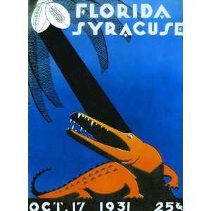   Gators vs Syracuse Orange 36 x 48 Canvas Historic Football Print
