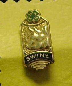Four H Swine Pin County Honor 10K Gold Filled  9151  