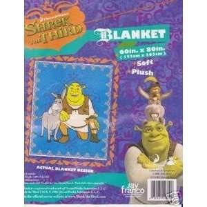  Shrek The Third Bed Accessory   Shrek Soft Plush Blanket 