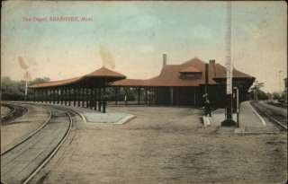 BRAINTREE MA RR Train Station c1910 Postcard  
