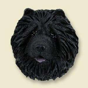  Chow, Black Dog Head Magnet (2 in)