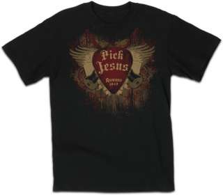 Christian Guitar T Shirt Pick Jesus Ii With Wings  
