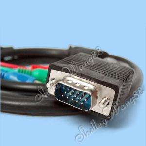 SVGA VGA to TV Cord RCA AV 3 Adapter Computer Cable NEW  