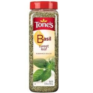 Tones Sweet Basil Leaf   5.5 oz. shaker (4 Pack)  Grocery 