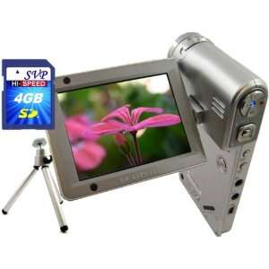   Inch Huge Flip LCD (4GB SDHC Memory Card & Tripod Included) Camera