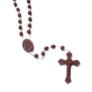  Brown Plastic Rosary in Bulk   Box of 100 Jewelry