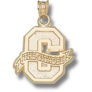  The Citadel Block C 5/8 Pendant (Gold Plated) Sports 