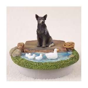 Blue Australian Cattle Dog Candle Topper Tiny One A Day on the Lake 
