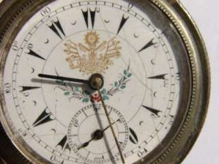   silver pocket watch for Ottoman Turkish market c1870,key wind.  