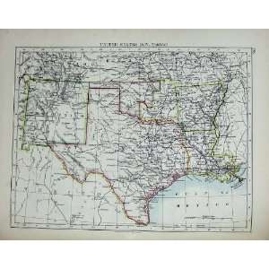    Johnston World Maps 1895 America California Mexico