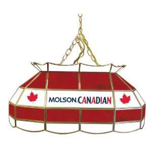  Molson Canadien 28 inch Stained Glass Pool Table Lamp 