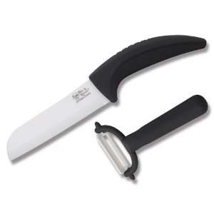  Hen and Rooster International Ceramic Santoku Knife and 