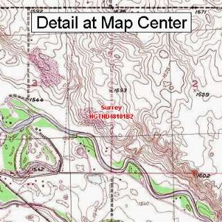  USGS Topographic Quadrangle Map   Surrey, North Dakota 