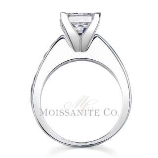 6mm Princess Moissanite Channel Set Engagement Ring 2.3  
