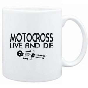  Mug White  Motocross  LIVE AND DIE  Sports Sports 