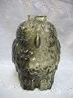 vintage smoked glass 6 5 wise old owl piggy bank