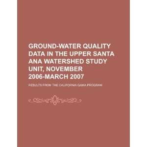  Ground water quality data in the Upper Santa Ana Watershed 