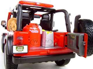   18 scale diecast Jeep Wrangler Rubikon Brush Fire Unit by Maisto