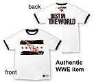 CM Punk Best In The World WWE Authentic White Short Sleeve T shirt NEW 