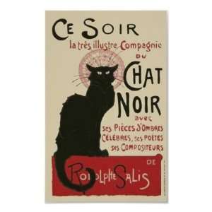  Vintage Ce Soir Le Chat Noir Poster