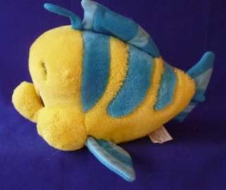 Plush Stuffed Animal Flounder Fish Little Mermaid Walt Disney World 