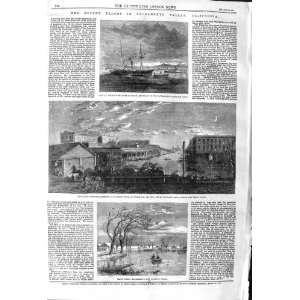  1862 FLOODS SACRAMENTO CALIFORNIA SHIP SCHUBRIC LEVEE 