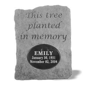   Personalized Garden Stone with Marble Plaque Patio, Lawn & Garden
