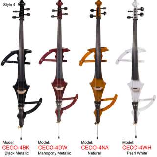 Cecilio Ebony Electric Silent Cello 4/4 Full Size  