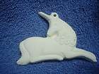 ceramic bisque ornament f154 laying unicorn flat expedited shipping 