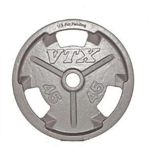  VTX 2.5 lbs PRO Grip Olympic 3 Hole Wide Flange Plates (GO 