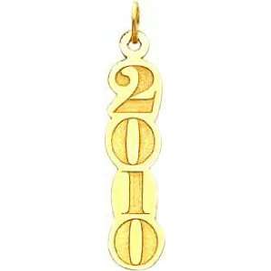  Vertical 2010 Charm 14K Gold Jewelry