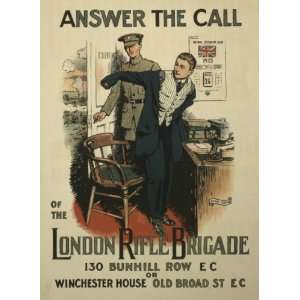   Answer the call of the London Rifle Brigade 33 X 24 