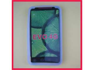Silicone Silicon Case Cover For HTC EVO 4G White 9522  