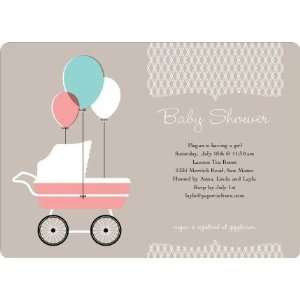  Vintage Stroller Baby Shower Invitations Health 