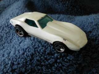 Hot Wheels Mattel 1975 Corvette Stingray All White Unpainted Metal 