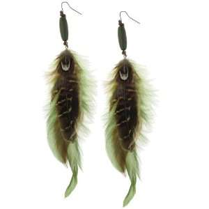  Capelli New York Fish Hook Earring With Wood Bead, & Long 