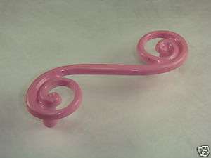 Cabinet Hardware Shabby Chic Scroll French Pink Pull  