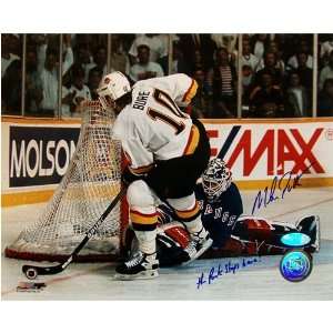 Mike Richter Autographed The Puck Stops Here Inscription Vs. Pavel 