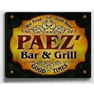  Paezs Bar & Grill 14 x 11 Collectible Stretched 