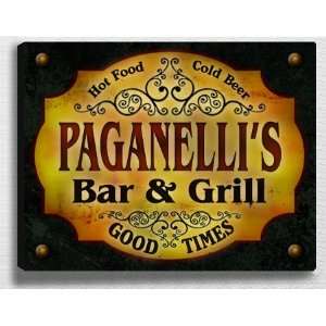  Paganellis Bar & Grill 14 x 11 Collectible Stretched 