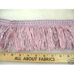   Gourdon 4 1/2 Ribbon Fringe Pink/Silver BT16 Arts, Crafts & Sewing