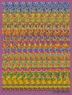 Lot of 7 Stereogram Posters Hidden 3D illusion, Ganesha  