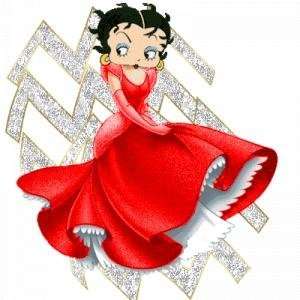  Betty Boop in Red Dress Cross Stitch Chart Arts, Crafts & Sewing