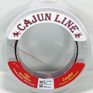 CAJUN RED LIGHTNIN FISHING LEADER 30lb/50yd CL30LDA NEW  