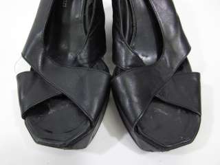 STEPHANE KELIAN Black Leather Slingback Sandals 4.5  