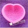 Silicone ROSE HEART Soap Candle Chocolate Cake Mold 06  