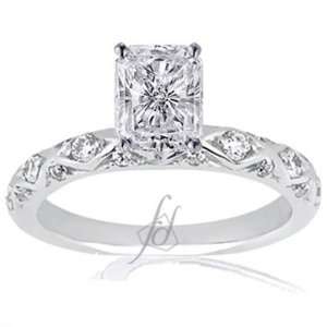   Radiant Cut Diamond Engagement Ring 14K SI1 EGL Fascinating Diamonds