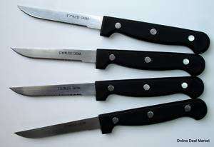 Set Of 4 STEAK KNIFE Knives Stainless Wavy Edge Pointed  